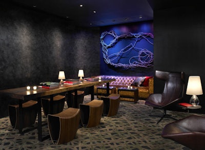 Tucked away in the lobby are small semiprivate lounges.