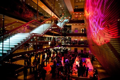 The party, which drew 1,000 guests, took place on four floors of the Four Seasons Centre for the Performing Arts.