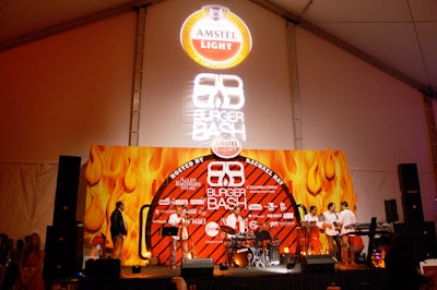 Private Stock Band entertained the crowd at Burger Bash, hosted by Amstel Light and Rachael Ray, on Thursday night on the beach behind the Ritz-Carlton, South Beach.