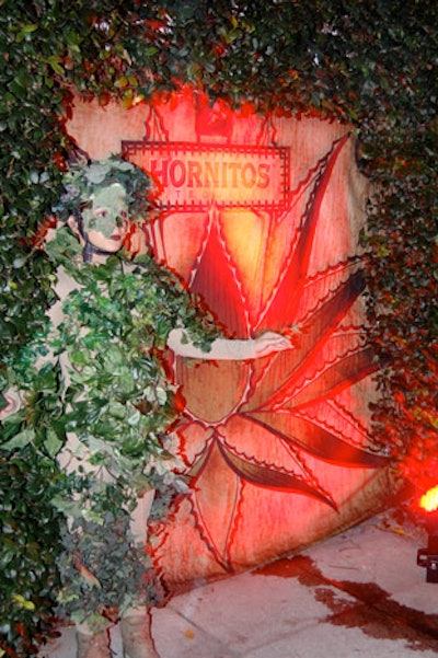 Hornitos's Garden of Eden-inspired party had entertainers including mermaids in the pool, costumed performers in the bar, and a living vine posing amidst the garden decor.