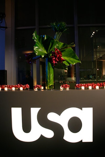 XA created several illuminated bars, tables, and signs with the USA brand.