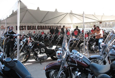 The dealership is having a sale on more than 200 bikes during the week's festivities.