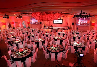 The ballroom was set for just over 320 guests at the intimate luncheon.