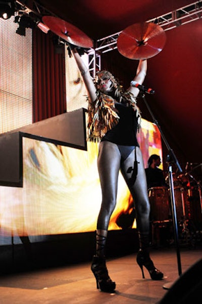 Grace Jones performed a high-energy set.