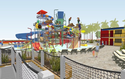Coco Key Hotel and Water Resort's water park will have multiple slides and water attractions, as well as an outdoor food court.