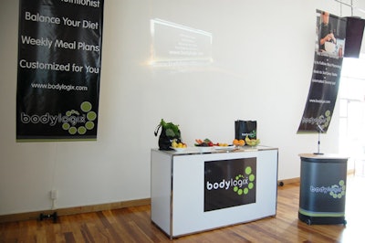 The Bodylogix logo adorned banners, product displays, and the podium where nutritionist Amy Shapiro led a presentation about the brand's personalized meal plans.