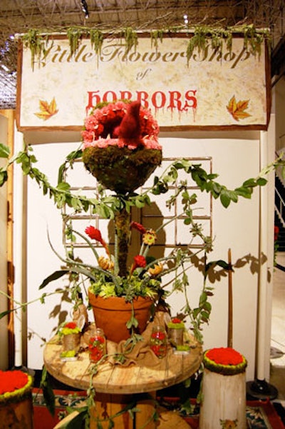 To underscore the 'Cultivating Great Performances' theme, some gardens take visual cues from Broadway shows such as Little Shop of Horrors.
