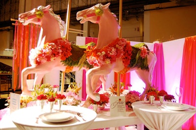 In the Tablescapes section, Anthony Gowder designs created a setting inspired by the Broadway musical Carousel.