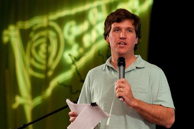 St. Patrick's parent and political commentator Tucker Carlson volunteered as the evening's auctioneer.