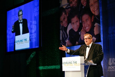 Drew Carey, M.C. and co-owner of the Seattle Sounders soccer team, opened the appeal for support, which raised more than $40,000 that evening.