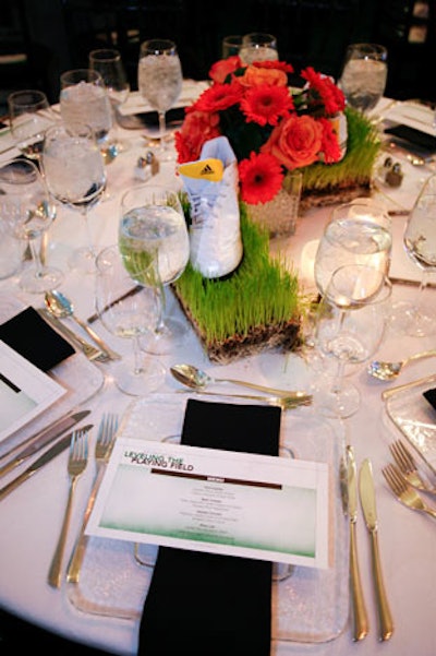 Adidas also provided cleats for the tables.