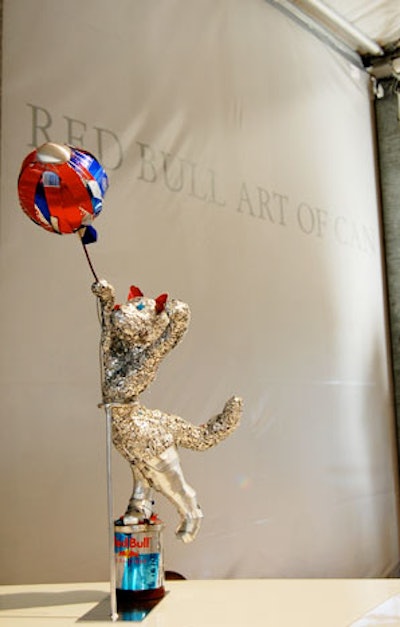 Miami graphic designer Mauricio Madrid created 'El Gato Volador,' a sculpture of a cat holding a balloon.