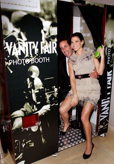 Playing off the portraits theme, Vanity Fair had a photo booth on site, where guests such as Jerry and Jessica Seinfeld posed.