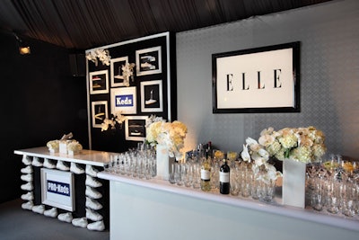 A frame motif gave the Elle space a clean, arty look.
