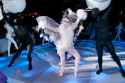 Wow Factor coordinated a surprise performance after dinner with ballet dancers, costumed entertainers, and former Big Brothers Big Sisters little sister Cafidia Stuart, who sang 'The Prayer' along with two other vocalists.