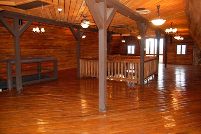 The upper-level loft can seat 100 guests.