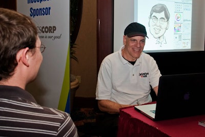 Sponsor NACSCorp had an artist provide digital and hand-drawn caricatures.