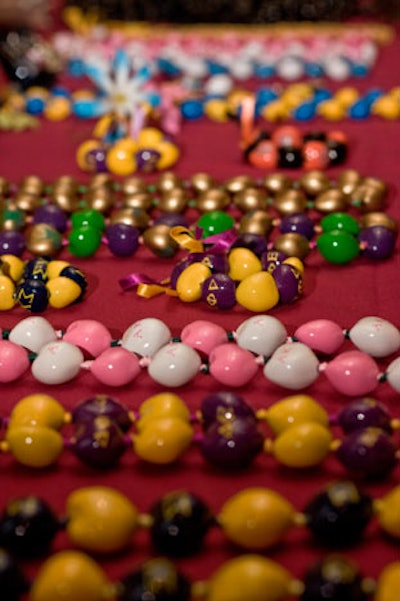 Go Nuts showcased its bracelets and necklaces in university colors with sorority letters on them.
