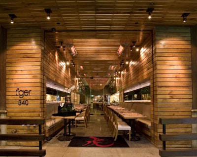ICrave designed the space with a look that includes wood and beige tones.