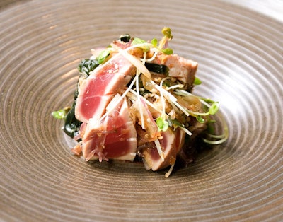 Tiger offers sustainably harvested blue fin tuna, golden eye snapper, and house-smoked salmon, as well as robata offerings from a 1,800-degree oven.