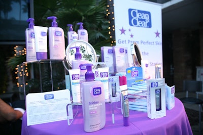 Clean & Clear Skincare products were on display.