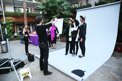 Guests posed in a prom-style photo station as part of Gen Art's new program with Clean & Clear skincare.