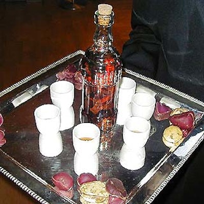 Caterer Tentation served an African rum concoction made with wood chips.
