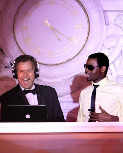 BBC World News America anchor Matt Frei hopped into the DJ booth with DJ Pitch One.