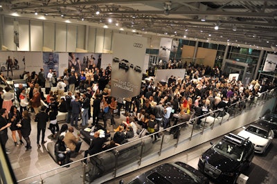 The after-party took place in the brightly lit Audi showroom and included a sushi buffet by Ame.