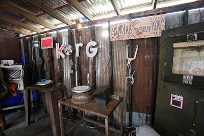 Instrument and recording tool company Korg built a sound lab where guests could play around with digital instruments.