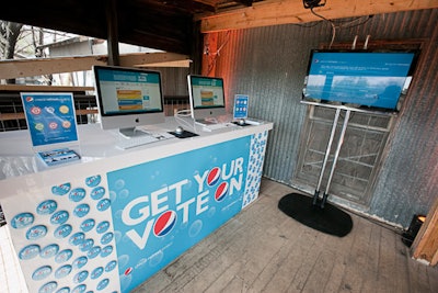Pepsi pitted bands Metric and Broken Social Scene against each other in a contest for innovative philanthropic ideas and installed voting booths around the festival and the fort where fans could decide which band deserved Pepsi's $100,000 in grant money.