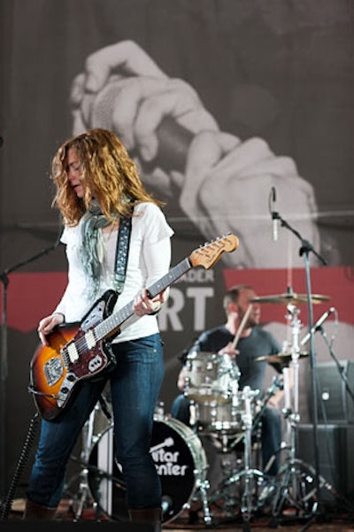 Singer Rachel Flotard of the Seattle-based band Visqueen kicked off the fort's performances on the first day.