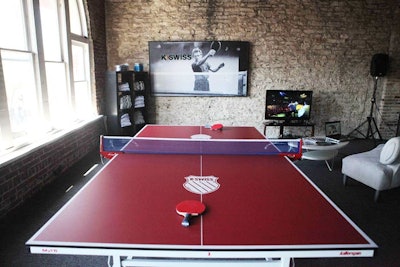 K-Swiss sponsored a Ping-Pong table at Spin's loft.