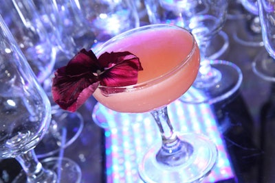 PS 7's Ilsa is a combination of vodka, Campari, honey, cinnamon, rose and marigold tea, and grapefruit juice.