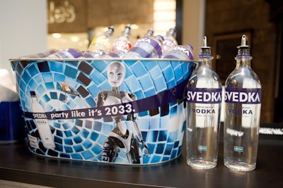 Svedka provided vodka cocktails for the launch party, and Frost built a bar and provided decor for the event.