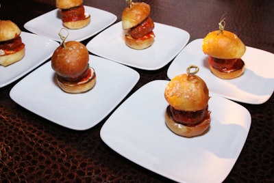 Andrew Carmellini of Locanda Verde served hearty lamb meatball sliders.