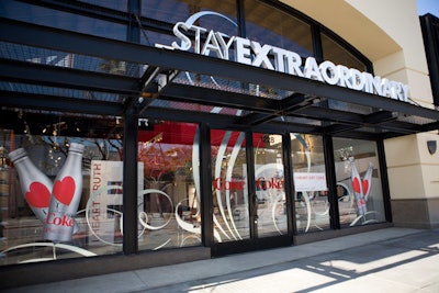 The I Heart Diet Coke and the Heart Truth pop-up took over a vacant retail space in Santa Monica.