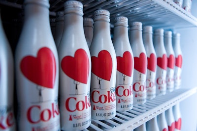 At the pop-up shop, guests could pick up free Diet Cokes in special-edition bottles.
