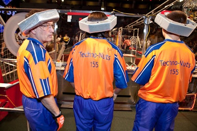 The Techno-Nuts, a team from Berlin, Connecticut, outfitted themselves in costume-like uniforms.