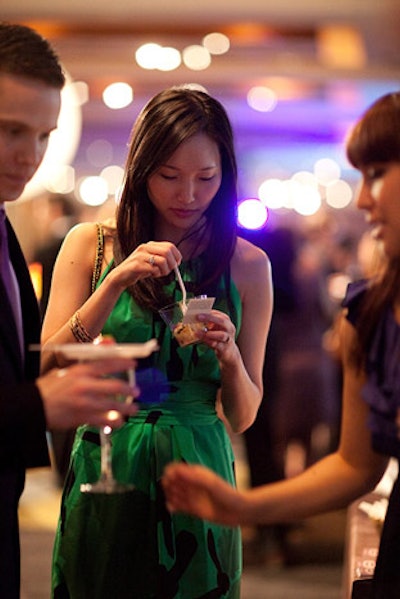 Before the performance started, most guests just ate in the catering area.