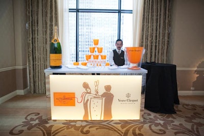 Veuve Clicquot hosted a champagne bar.