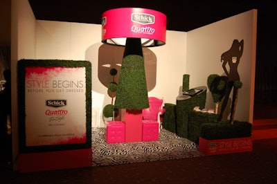Sponsor displays include installations from Schick Quattro for Women.