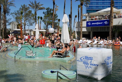 Bud Light's 'World's Largest Pool Party' took over the new HRH Beach Club for five days in March.