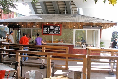 The Street Taco shack offers tacos to go.