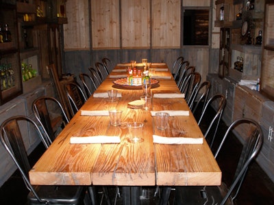A private tequila tasting room holds 14.
