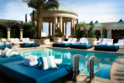 The Azure pool is open for the season at the Palazzo.
