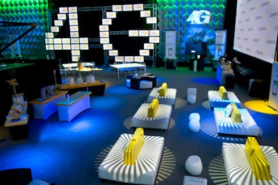 Sprint's C.T.I.A. event had a modern look in yellow and white.