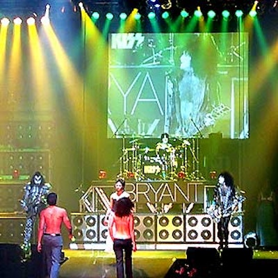 The show took over the Roseland's main floor with a runway and stage built by Kadan Productions and lighting by Berhard-Link and Kiss lighting designer Bryan Hartley.