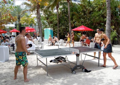 Guests played Ping-Pong at the Alizé Oasis lounge on Thursday afternoon.