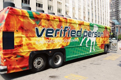 Verified Person's bus at the society for Human Resource Management Conference.